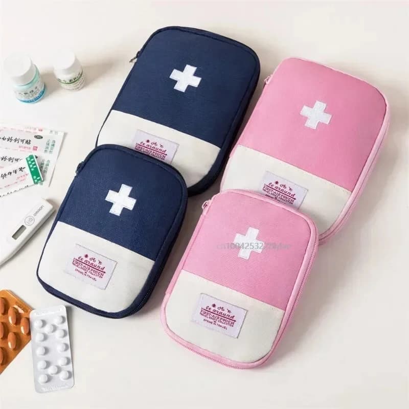 Borsa Portatile per Medicinali, Carino Kit di Pronto Soccorso, Organizzatore per Emergenze Mediche, Borsa per Conservazione di Pillole per Viaggi e Casa