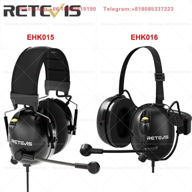 Retevis EHK015 EHK016 ANC Headphones 2Pin Active Noise Cancelling Walkie Talkie Headset Radio Accessories for Retevis H777 RT3S