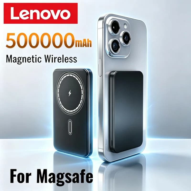 New Wireless Magnetic 500000mAh Power Bank Fast Charging Portable PD22.5W External Battery for Magsafe for iPhone17 Samsung