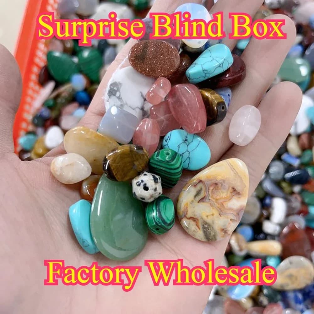 20 g casual surprise blind box with natural stone pendant, jewelry with precious stones, creation of accessories for bracelets, necklaces, DIY earrings wholesale