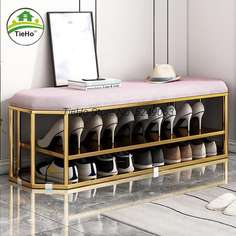 Cambio sgabello per scarpe scarpiera per uso domestico sgabello per sedile sgabello per porta d'ingresso di lusso sgabello per scarpe borsa morbida cuscino per scarpe pouf portico seduta