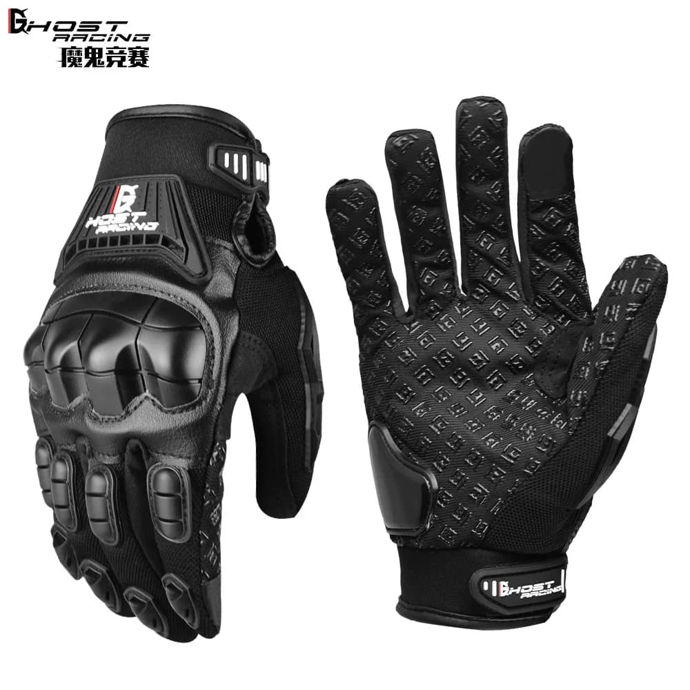 Guanti Estivi da Moto, Protezione Antiurto con Guscio Rigido, Traspiranti, Touch Screen, per Corse in Moto e Mountain Bike