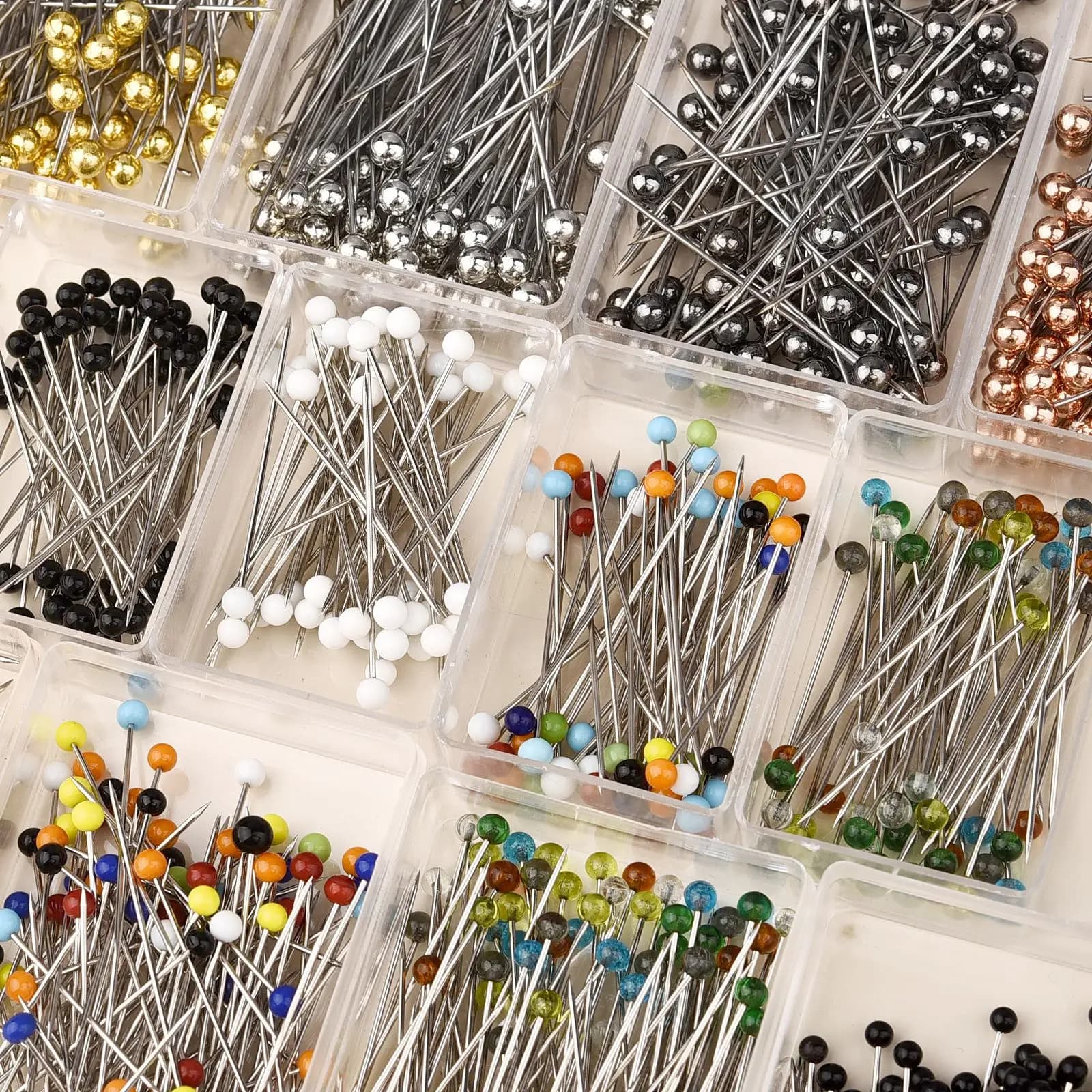 50/100 Pz Moda Aghi Per Cucire Vetro Colorato/Ceramica Testa Bead Pin Punto Aghi Per Maglieria Cucito Fisso FAI DA TE Spilla di Sicurezza 32mm
