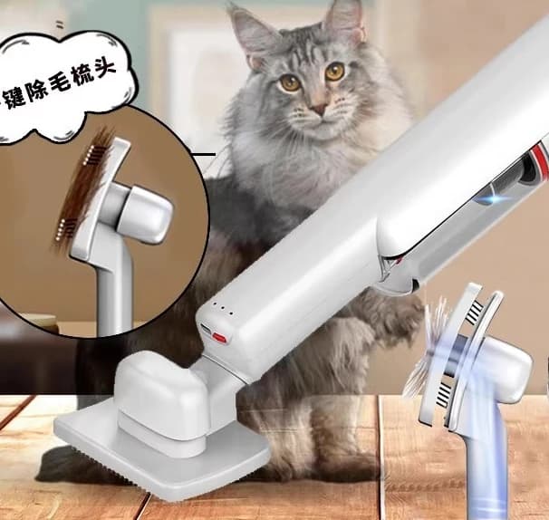 Dispositivo di Aspirazione per Toelettatura Animali, Aspirapolvere per Peli di Gatto e Lettiera