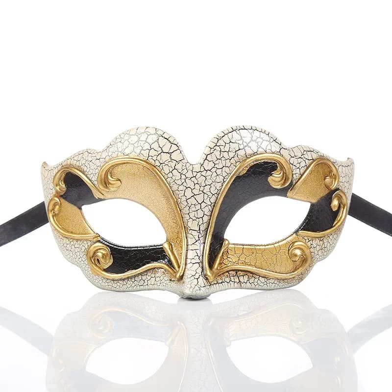 1pc Maschere a sfera veneziana Crepa superiore Mezza faccia Maschera in maschera Festa a tema Halloween Maschera cosplay Puntelli per il trucco della danza