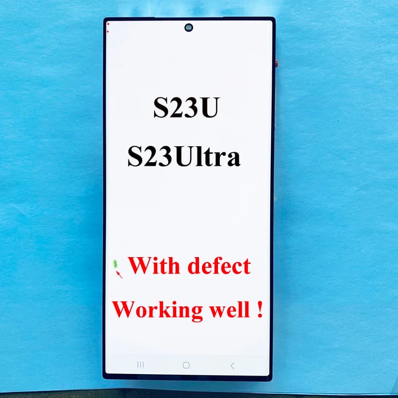Con Scratch AMOLED S23 Ultra LCD Per Samsung S23 ultra S918U S918B S918W Display LCD Touch Screen Con Telaio Digitizer Assembly