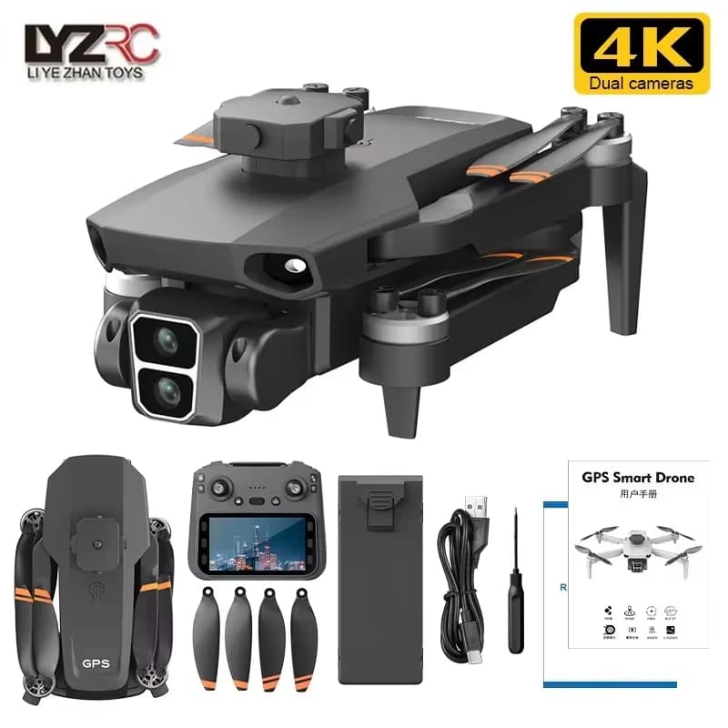 LYZRC L106 MAX GPS Drone with Double 4K Professional HD Camera, WIFI 5G, Brushless Motor, FPV Foldable Camera for Air Photography
