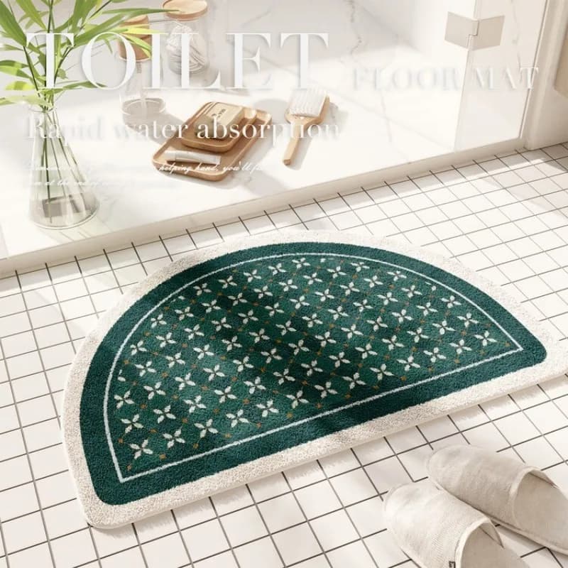 VIKAMA Vintage Patchwork Carpet in Mezzaluna: A Soft Carpet, Warm and Washable in Washing Machine, Perfect for House Entry