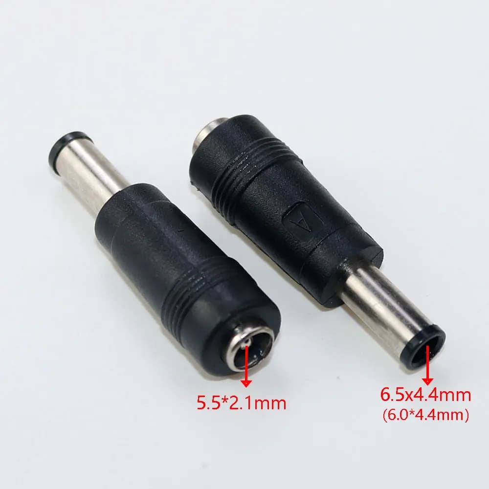 5.5x2.1mm femmina a 6.5x4.4mm Maschio con Pin maschio Adattatore connettore di alimentazione CC Laptop 5.5*2.1 femmina a maschio 6.5*4.4mm 6.0*4.4mm