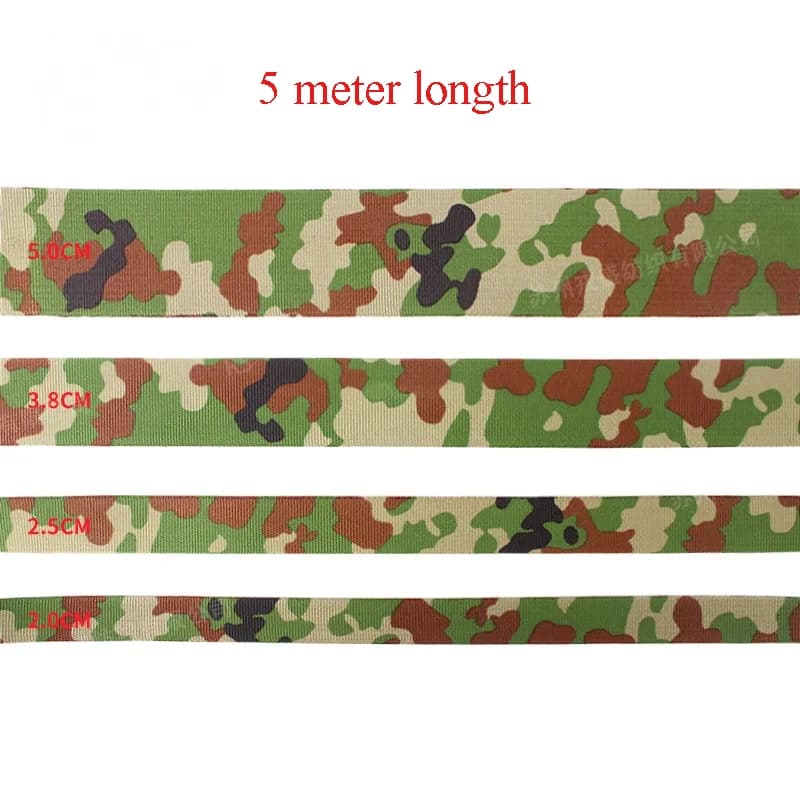 5 metri di lunghezza JSDF Giappone Camouflage IRR Riflettente a infrarossi Ritardante di fiamma Nastro Tattico Molle Zaino Cintura