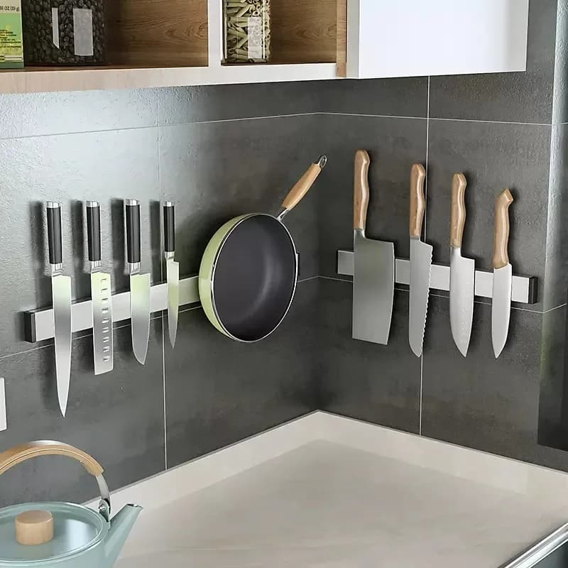 Stainless Steel Kitchen Tools 304, Magnetic Knife Holder Without Drilling, Magnetic Shrimp for Kitchen