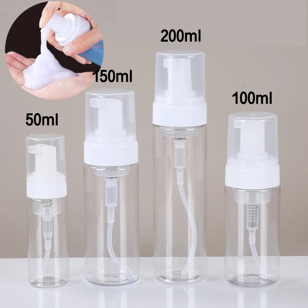 100/150/200ml Bottiglia di Plastica Pompa di Schiuma Dispenser Cosmetico Vuoto per Il Viso Ciglia Cleaner Sapone Dispenser di Schiuma bottiglia
