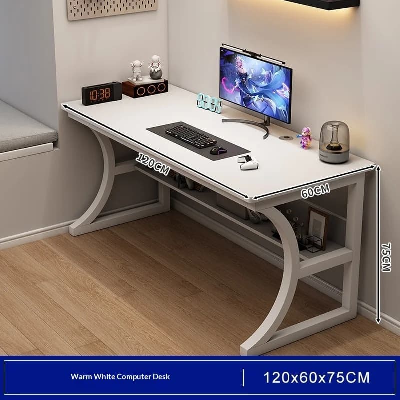 Scrivania da Gaming per Computer, Scrivania da Ufficio Domestico, Scrivania da Studio Regolabile in Altezza con Ripiano Portaoggetti, Gestione Cavi, Portabicchieri, Telaio Robusto, Mobili