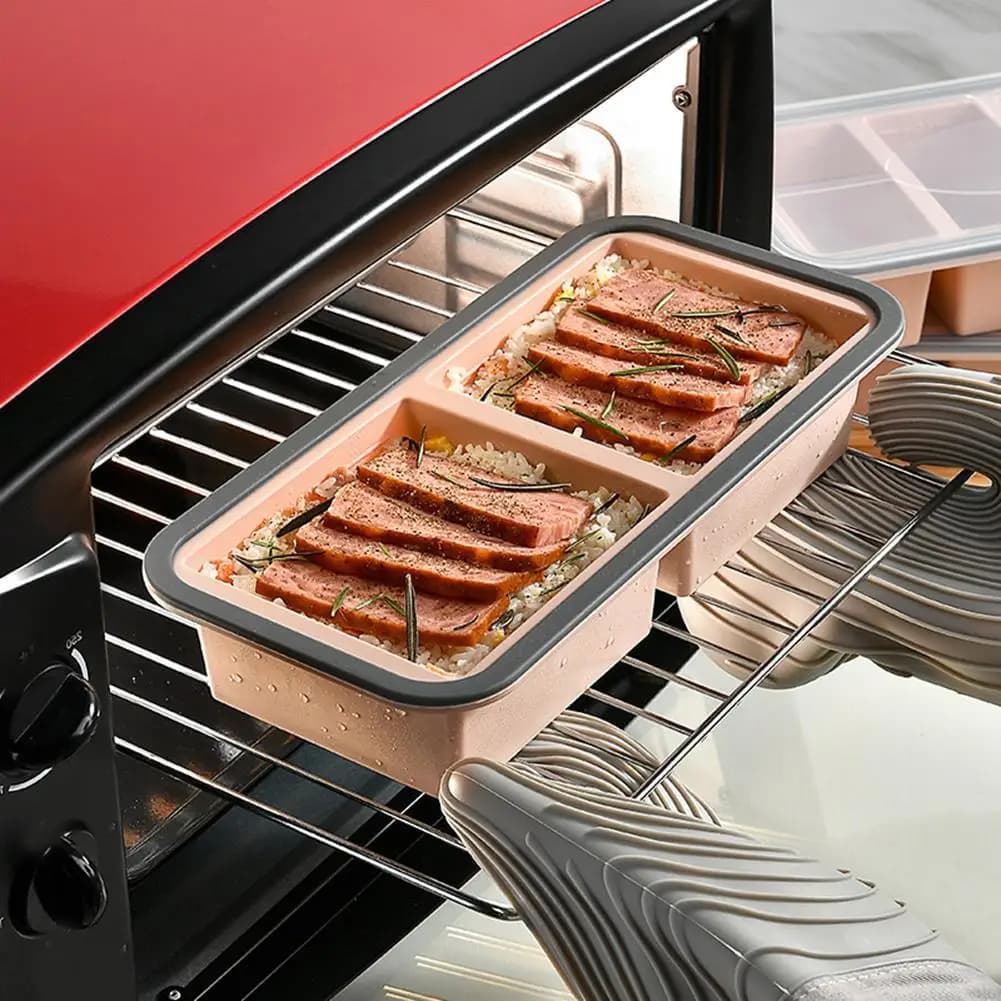 Nuovi Grandi Contenitori in Silicone per Alimenti con Coperchi per Congelare Zuppe, Brodi e Preparazione Pasti, Senza BPA = Vassoi Flessibili per Cubetti di Ghiaccio