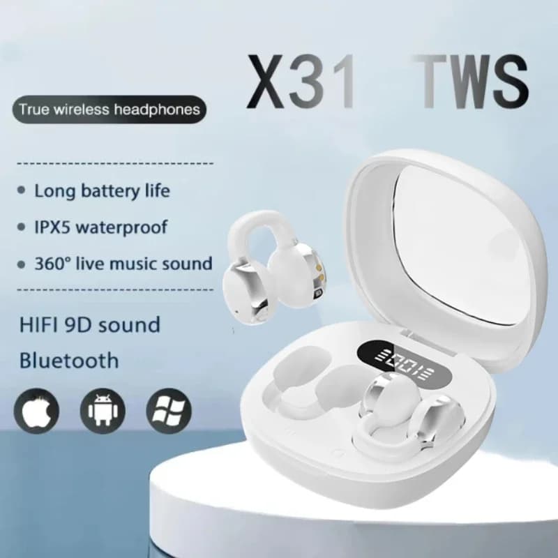 X31 tws Bluetooth wireless headset Bluetooth headphones Power earphones Digital display stereo audio earphones for all smartphones