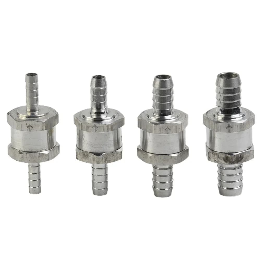 Valvola di ritegno in alluminio senza ritorno Tubo flessibile per tubo dell'acqua dell'aria del carburante in linea unidirezionale 6/8/10/12mm per pompe dell'acqua dell'olio del tubo del vuoto dell'automobile