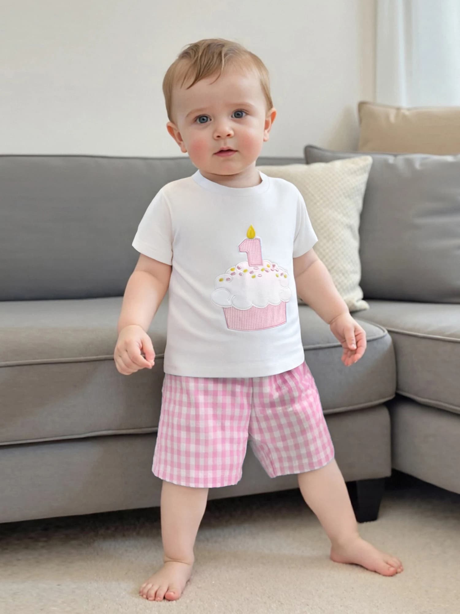 T-shirt da bambino in 2 pezzi a maniche corte girocollo con stampa di dinosauri e pantaloncini di jeans Set completo estivo casual per 1 anno