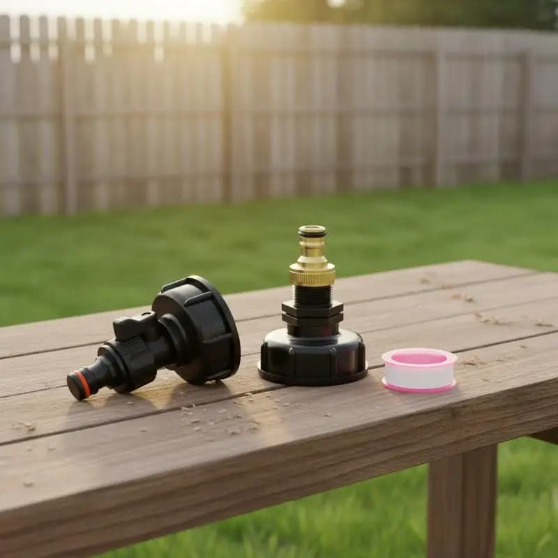 1 Set Thread Replacement Valve Fitting Parts 60mm Coarse 1/2" 3/4" IBC Tank Valve Adapter Hose Garden Water Connector