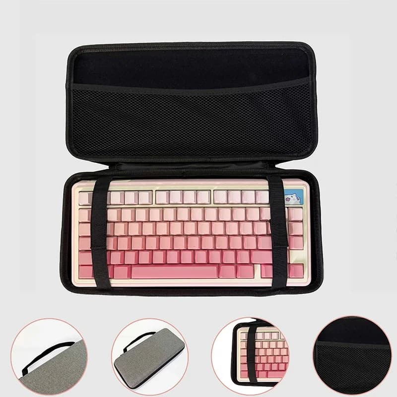 Mechanical Keyboard Water-Resistant Storage Bag EVA Dustproof Protective Case For 60 65 68 87 TKL 98 104 Keyboards Travel Pouch