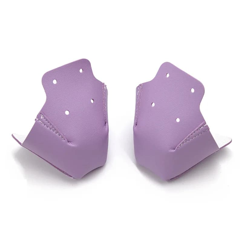 1 paio di pattini da ghiaccio scarpe copertura 4 fori puntale traspirante in pelle PU morbida protezione di ricambio per pattinaggio a rotelle per rollerblading