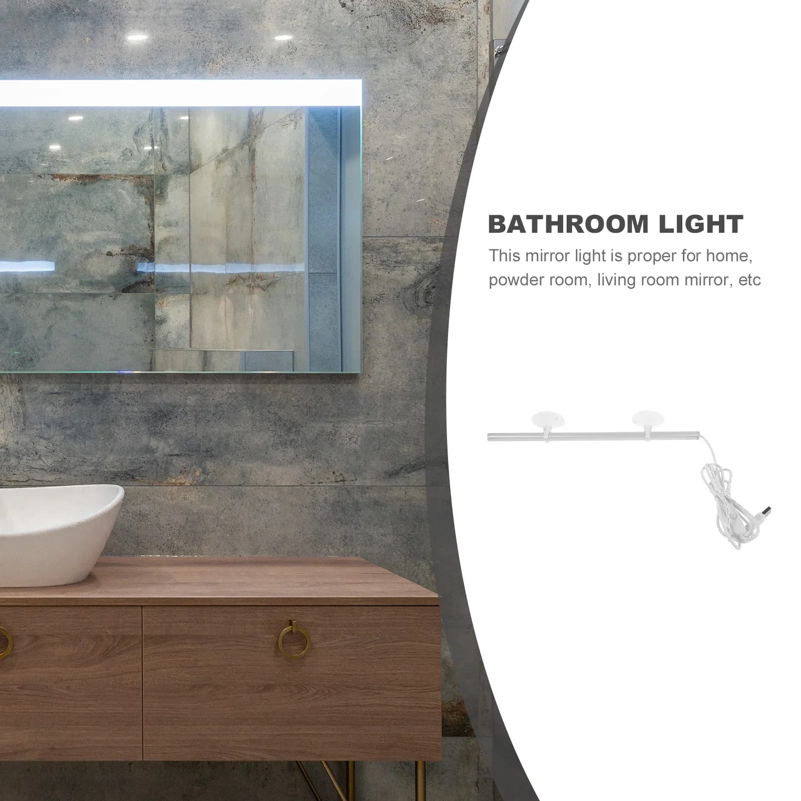Specchio cosmetico Luce a LED Bagno Vanity Lampada da trucco morbida e luminosa Apparecchio Spina europea Barra luminosa Luci a LED per bagno