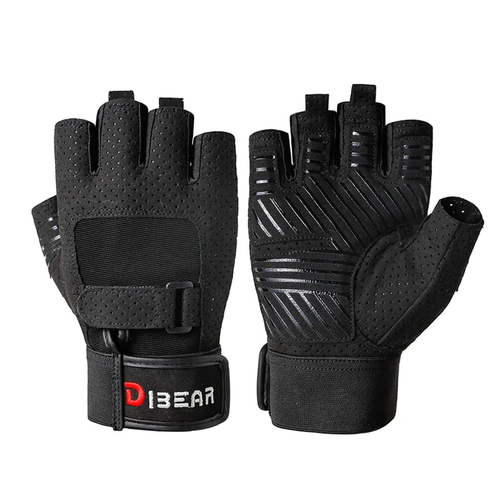 Exercise Gloves for Weight Lifting Gym Gloves for Traction Bike Gloves Non-slip Training Gloves for Weights with Wrist Strap
