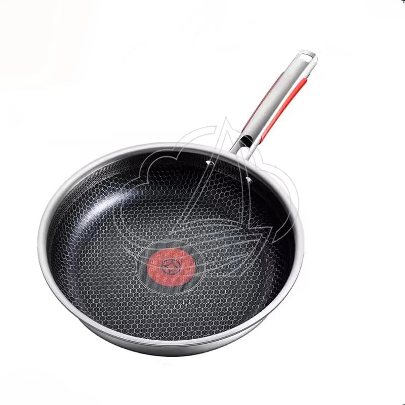 Padella antiaderente a nido d'ape in acciaio inossidabile per fornelli a gas e piano cottura a induzione, utensili da cucina