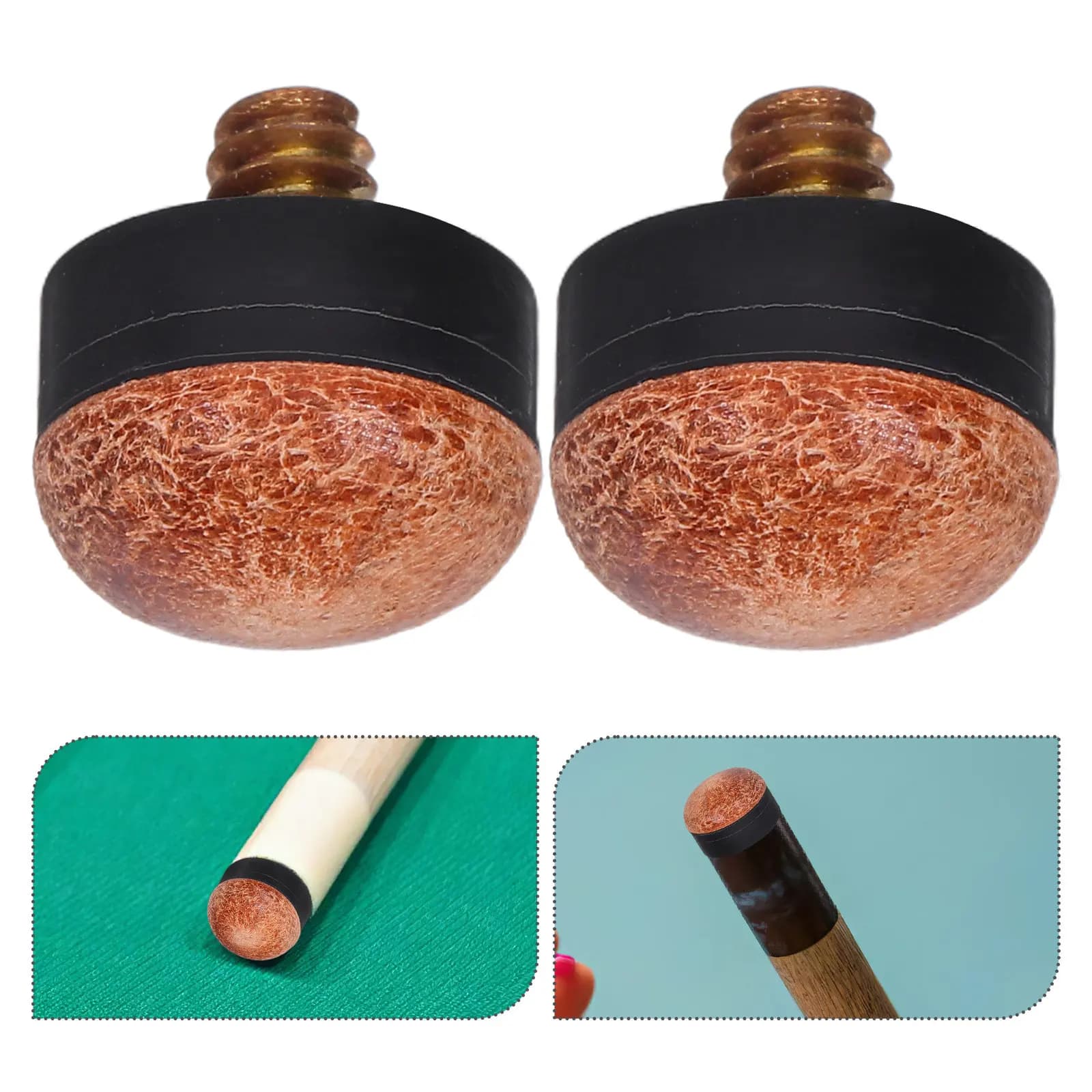 10 Pezzi Punte per Stecca da Biliardo a Vite, Ricambio 13mm, Accessori per Riparazione Stecca da Snooker, Punte a Vite per Biliardo