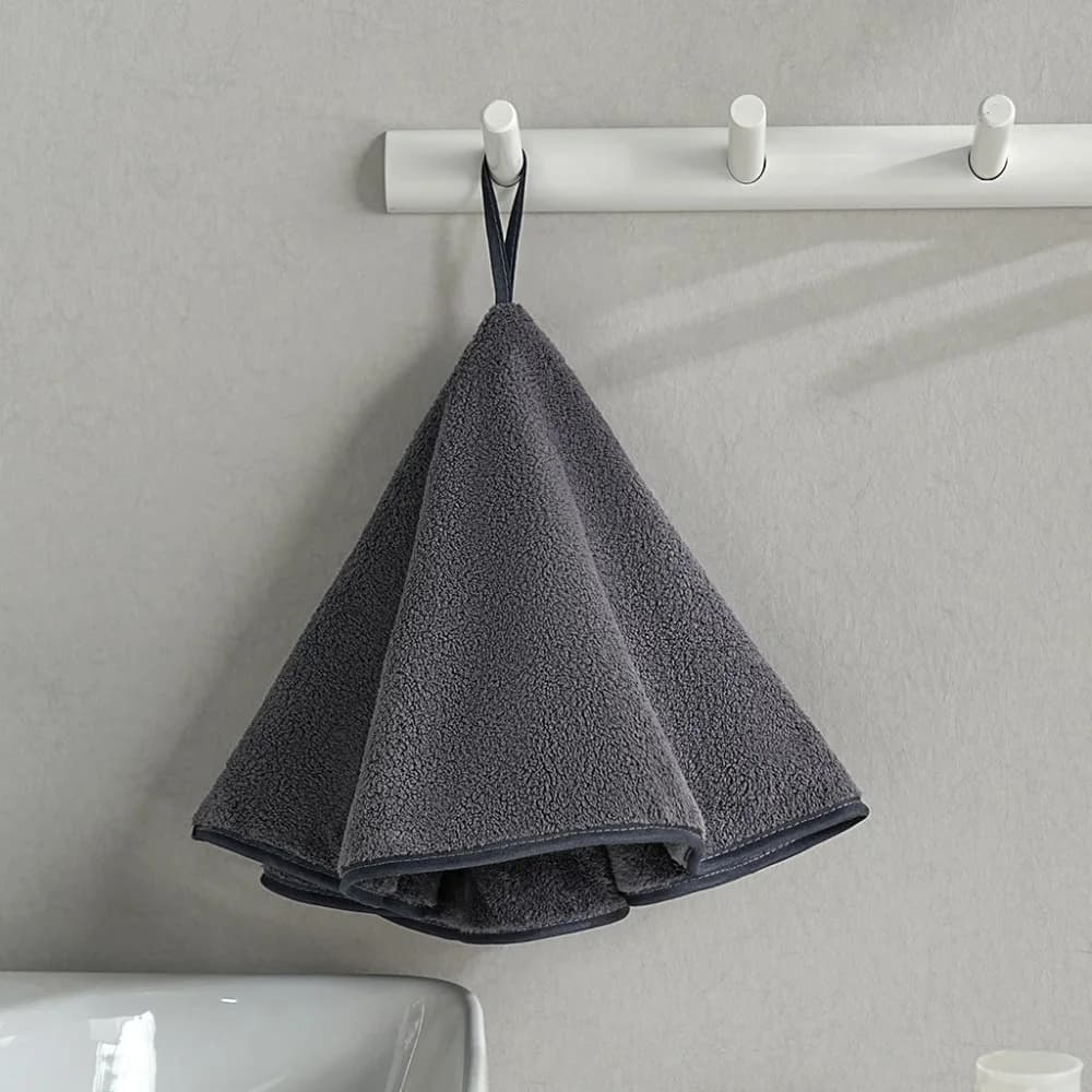2 Pezzi Asciugamano Rotondo Super Assorbente da Cucina, Grande Asciugamano da Bagno in Pile Corallo Morbido per Pulizia e Bagno