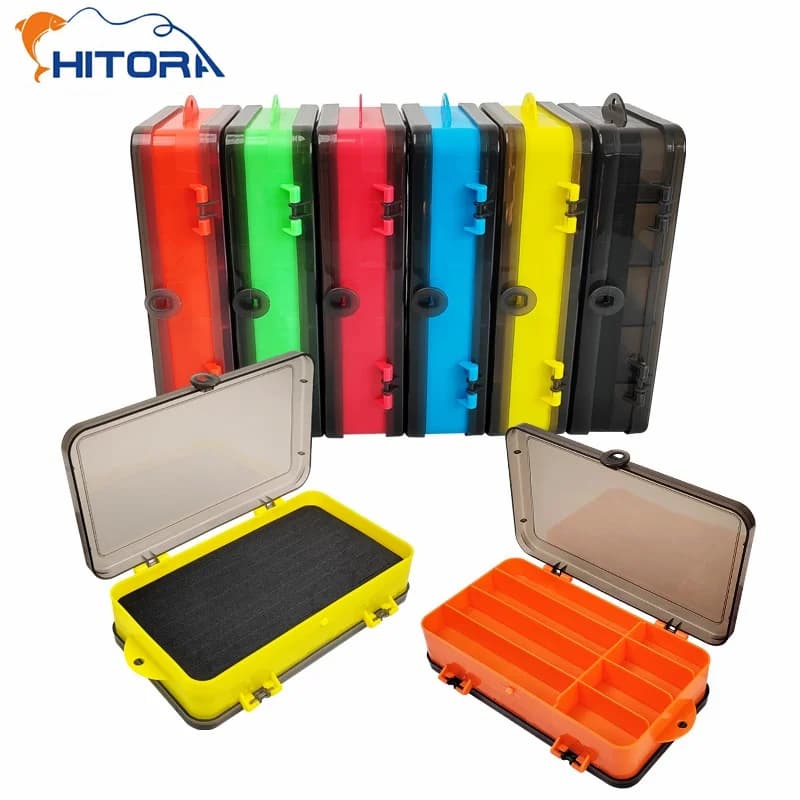 Nuova Scatola da Pesca Portatile a Doppio Lato con Cuscinetto in Spugna, Contenitore per Esche Artificiali, Ganci Jig Head, Scatola Porta Esche, Accessori per Carpe, Scatola per Attrezzatura da Pesca