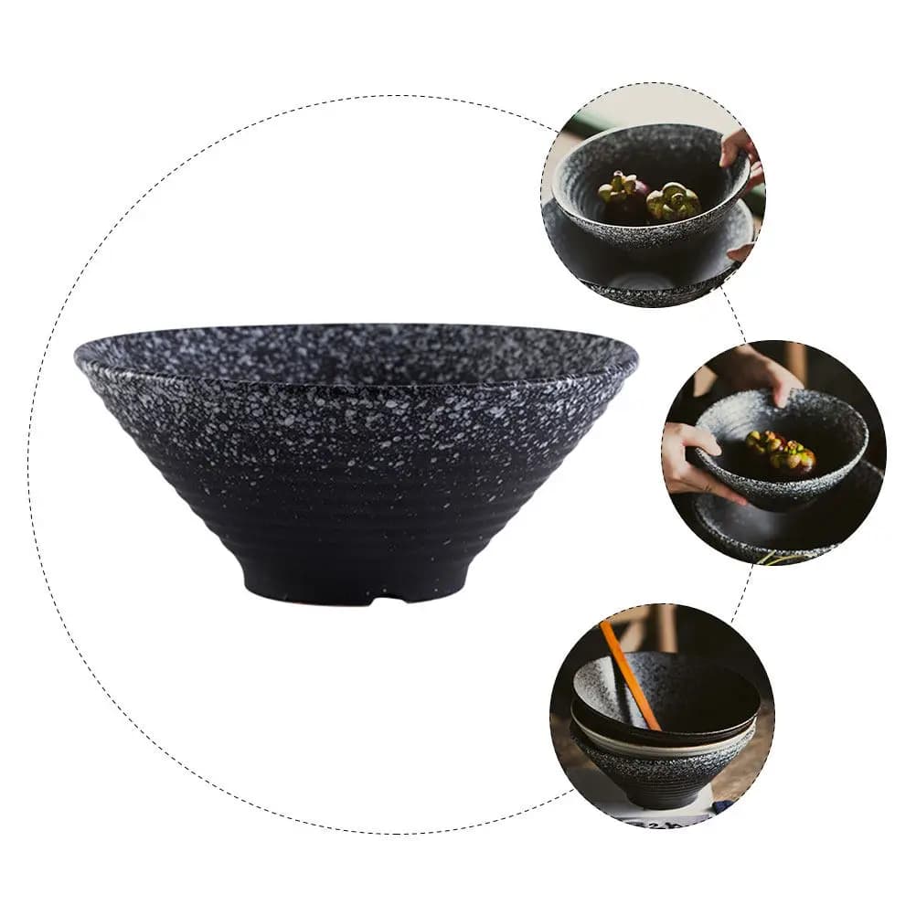 Ciotola in Ceramica per Ramen, Stile Giapponese Creativo, Contenitore per Insalata e Snack, per Ristoranti e Cucine Domestiche