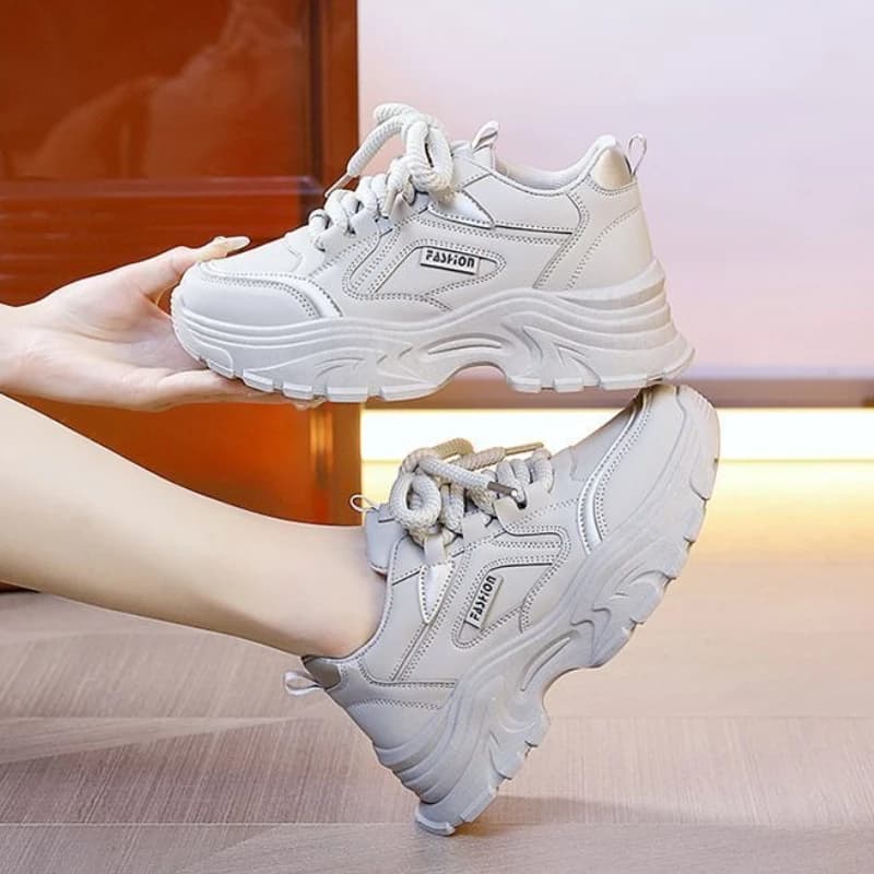 ​ Scarpe da ginnastica goffe da donna autunnali 2025 Scarpe da ginnastica casual impermeabili con suola morbida per studenti Scarpe sportive da esterno versatili per giovani ​