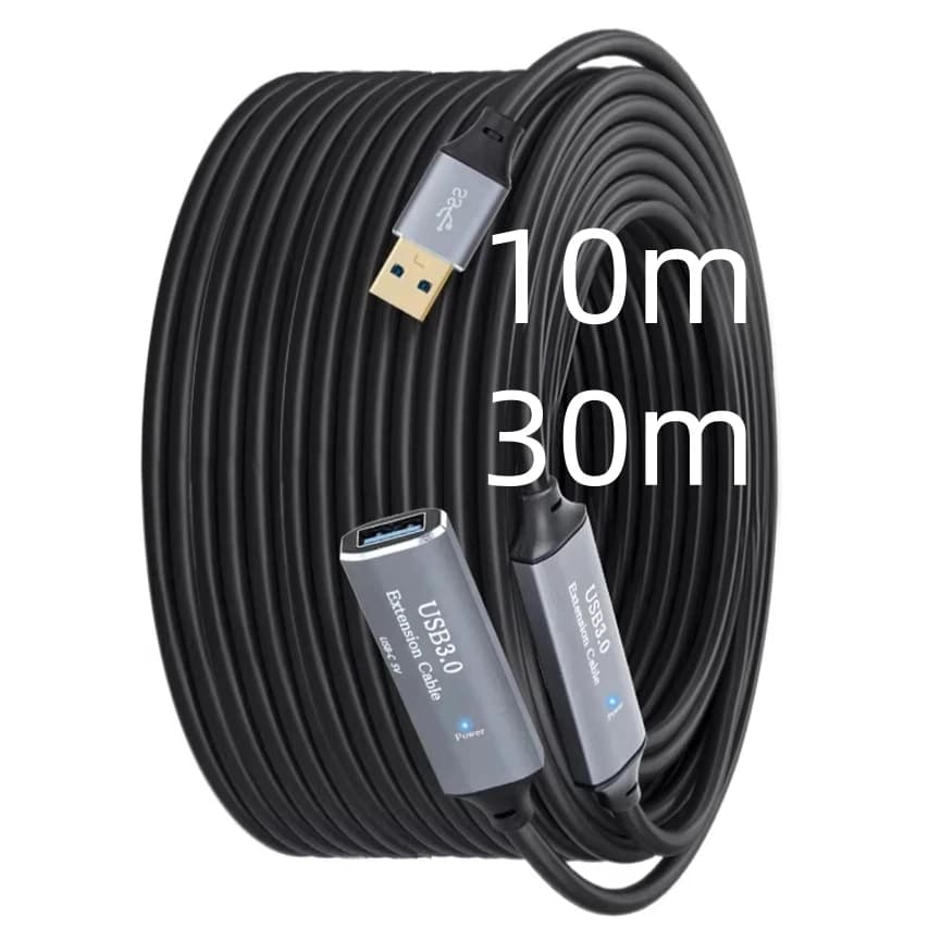 USB 3.0 extension cable from 30 m with boostet signal chipset, active extension cable from male to female for camera printer hub USB webcam PC