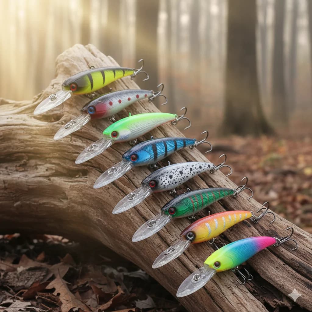 Set of 8 Fishing baits Minnow 9cm 8.3g Rigida bait with # Love to 6 tips for bass, trout, pike, pear, pear, fish, fresh and salted water, artificial bait