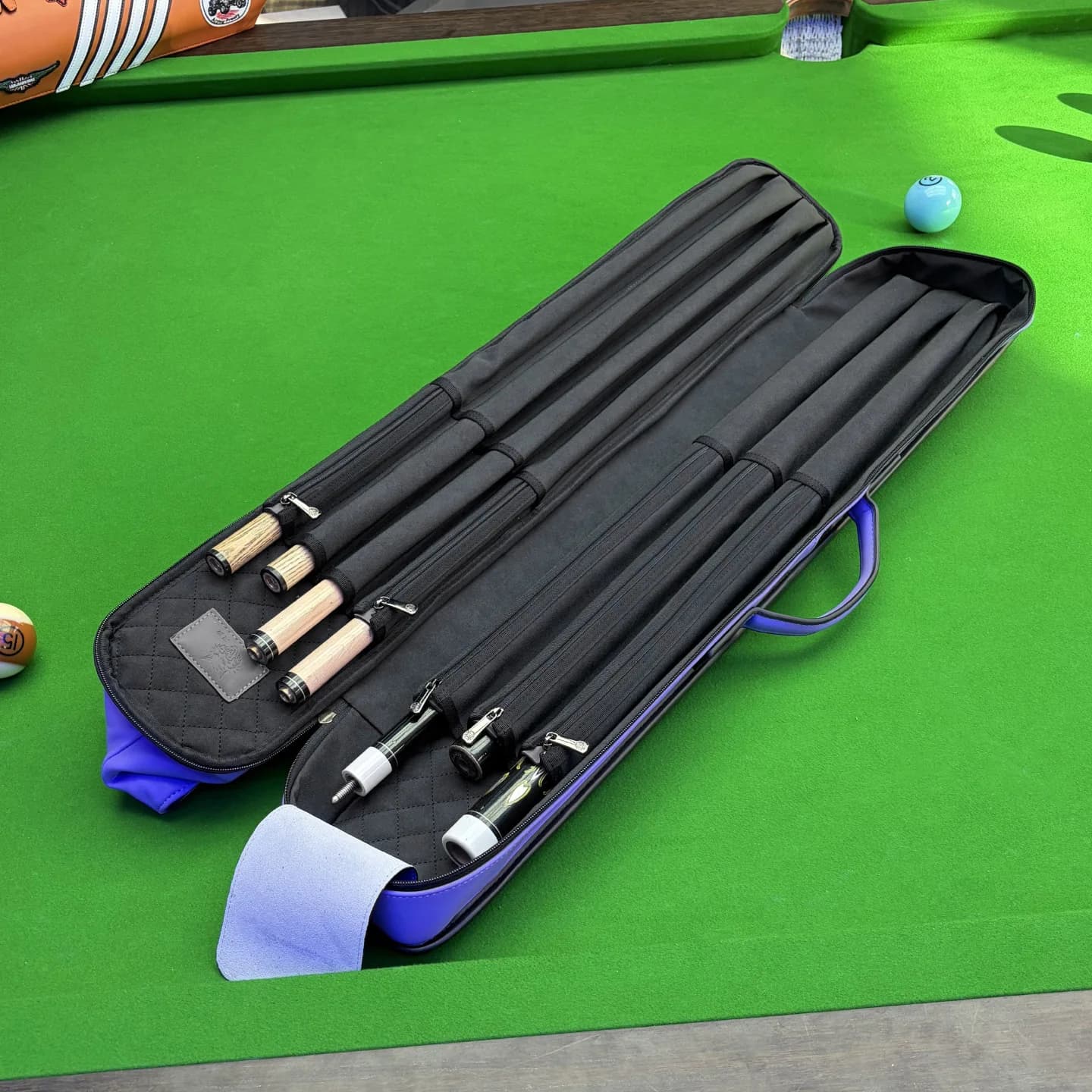 Modern Customizable Leather Pool Cue Case 7-Hole Design Durable Portable for Commercial Club Use for Snooker Billiard
