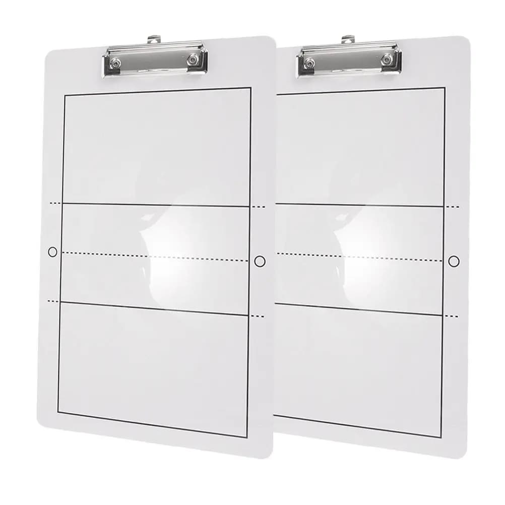 2Pcs Volleyball Coaching Board Portable Lightweight PVC Training Board for Coaches Team Instruction Match Analysis Volleyball