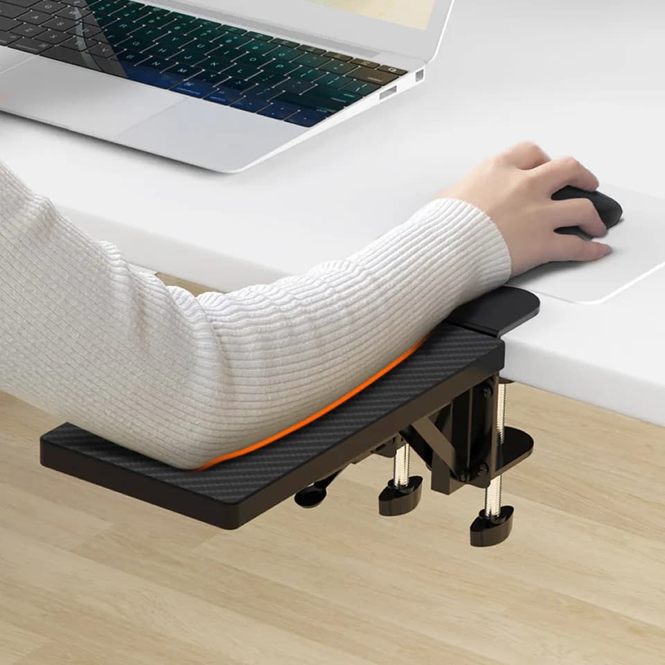 HKXA supporto del braccio del Computer ergonomico regolabile bracciolo scrivania robusto supporto del braccio del Mouse Computer Desktop Extender per Home Office
