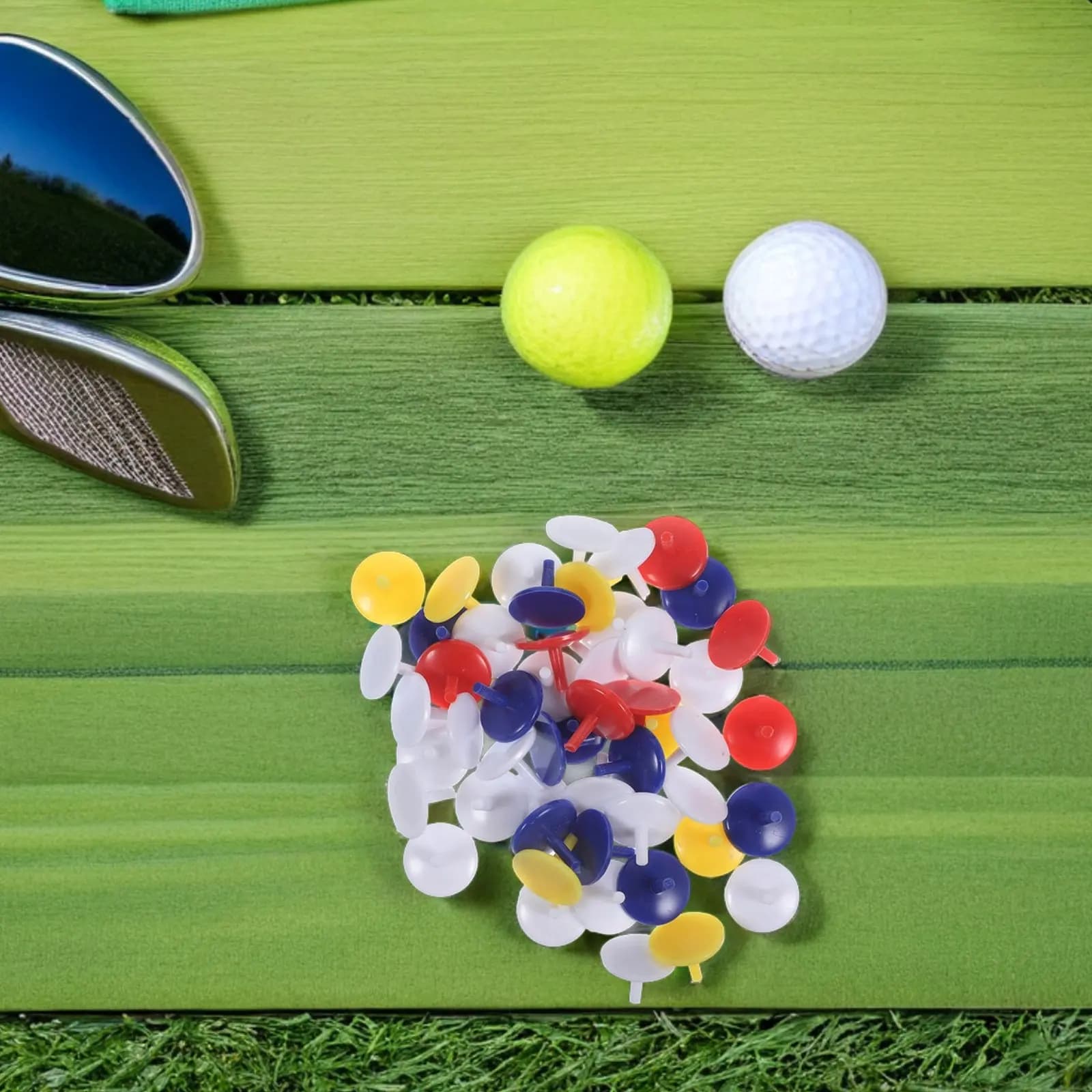150 Pezzi 18mm Segnapunti Circolari in Plastica dai Colori Vivaci per Palline da Golf, Mini Punti di Posizionamento per Tornei, Pratica e Campi da Putting