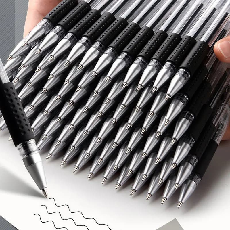 35/25 pz Set di penne gel Materiale scolastico Nero Blu Rosso Inchiostro Colore 0.5mm Penna a sfera Penna Strumento di scrittura Scuola OfficeStationery