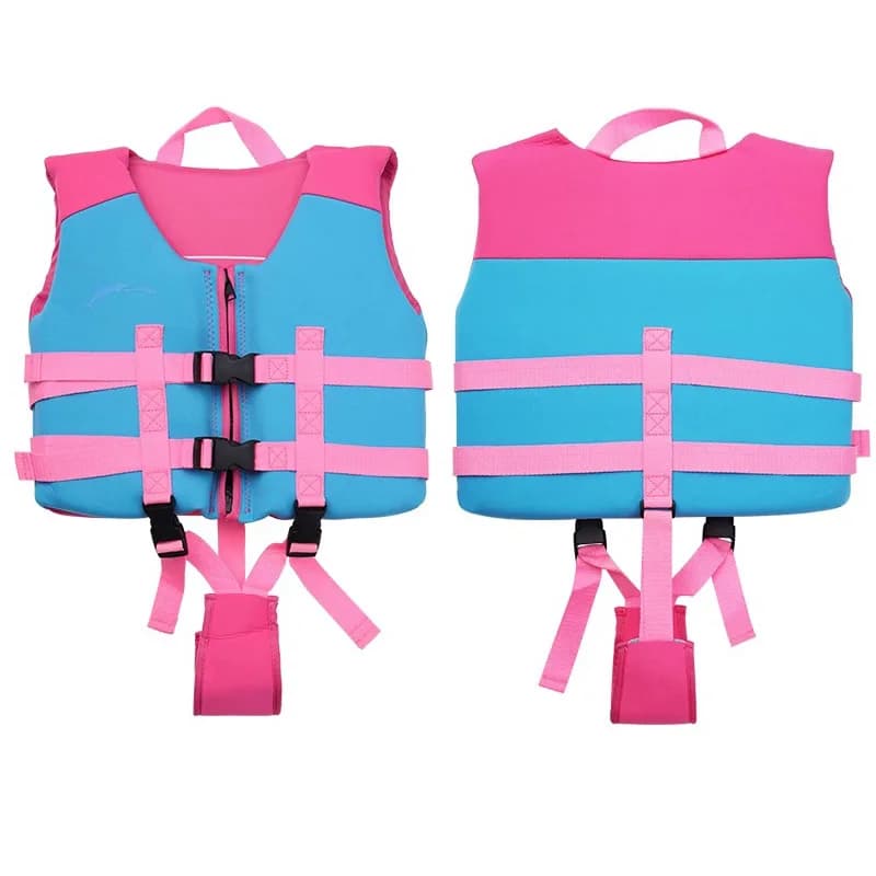 Giubbotto di salvataggio per bambini in neoprene da 1 a 6 anni, ragazzi e ragazze, ausilio alla galleggiamento, allenamento per il nuoto, giubbotto di salvataggio assistito per la sicurezza, costume da bagno da spiaggia per kayak per bambini