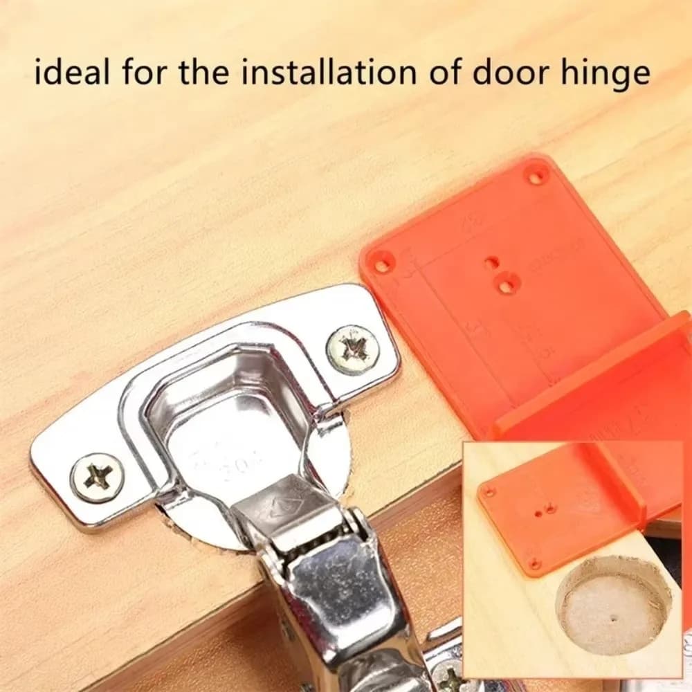 Guida per Foratura Cerniere in Plastica per Porte e Armadietti 35/40mm, Localizzatore di Fori, Utensile Manuale, Modello di Posizionamento