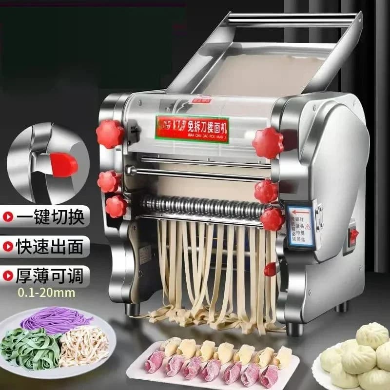 La nuova macchina elettrica per pressa per noodle Rullo per pasta Macchina per pasta in acciaio inossidabile per gnocchi Macchina per impastare commerciale tipo 220