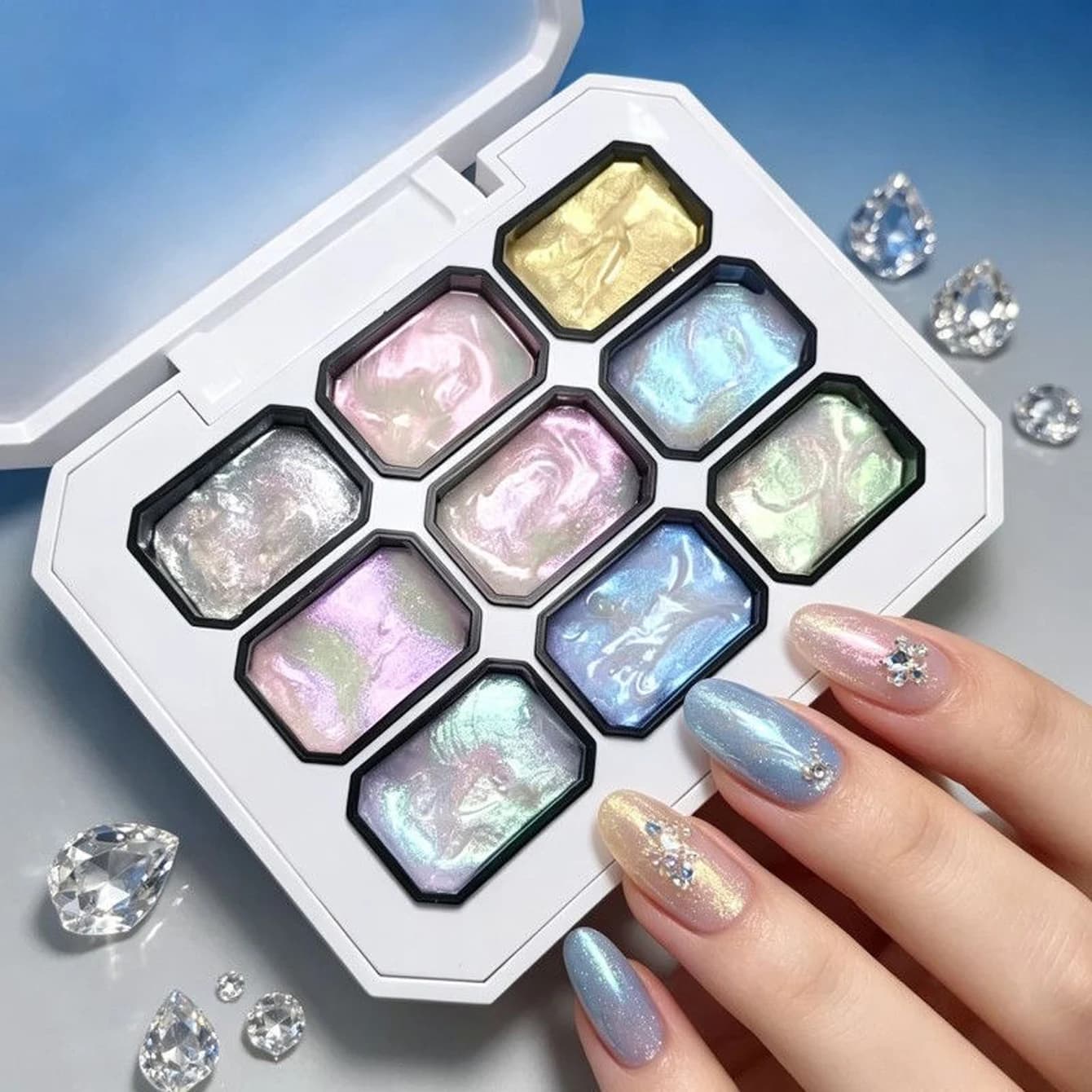 1pc SJP 9-Color New Popular Color Patting Gel Gradient Color Semi Permanent UV&LED Gel Nail Art Creation Salon DIY