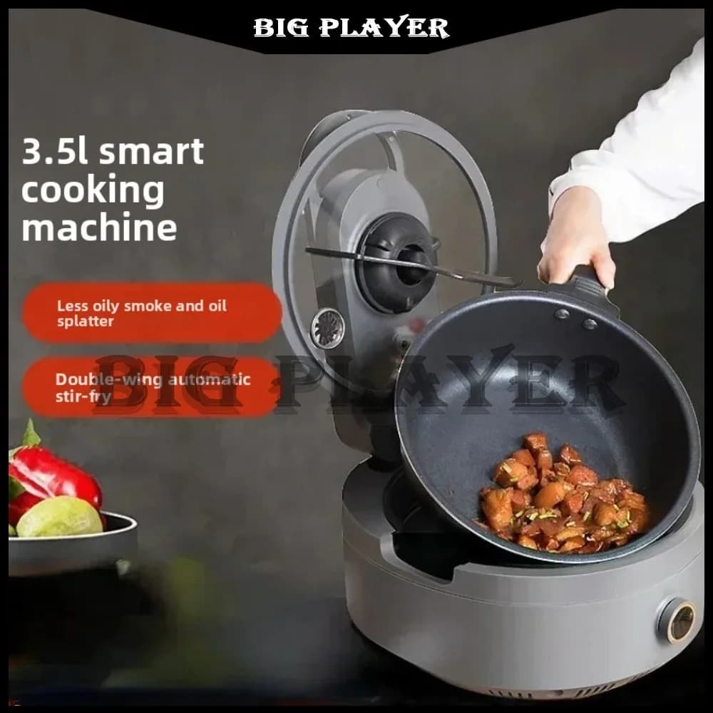 Home Automatic Frying Machine New Robot Smart Cooking Without Fat And Smoking Wok Cook Non Stick