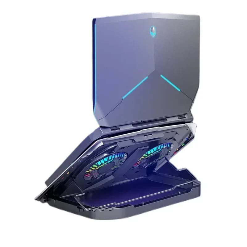 Nuova base per radiatore per notebook elettrico Lega di alluminio Questo staffa Ventola di scarico per laptop raffreddata ad acqua Raffreddamento Vento forte Regolazione fredda