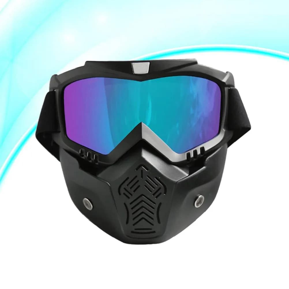 Occhiali da Sci e Snowboard con Montatura in TPU Nero Opaco, Lenti Colorate, Protezione UV400, Compatibili con Occhiali da Vista, Maschera per Moto