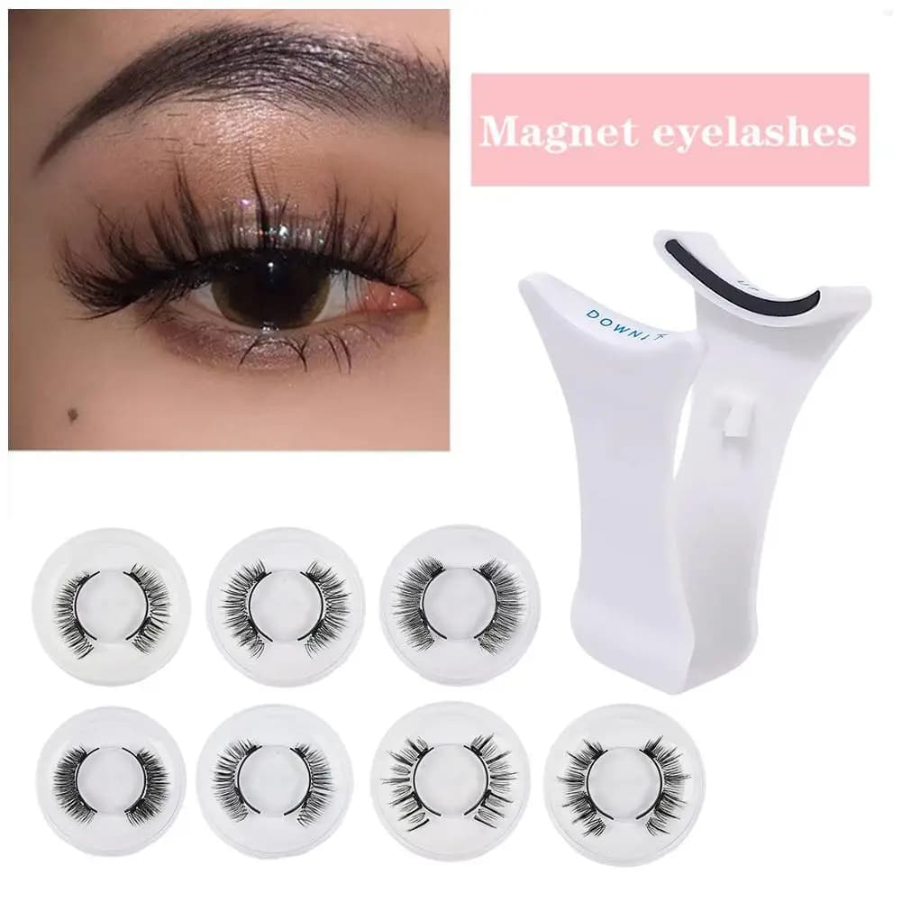 Hand-made magnetic lashes, natural 3D magnetic lashes, reusable magnetic lashes, set with pliers for women