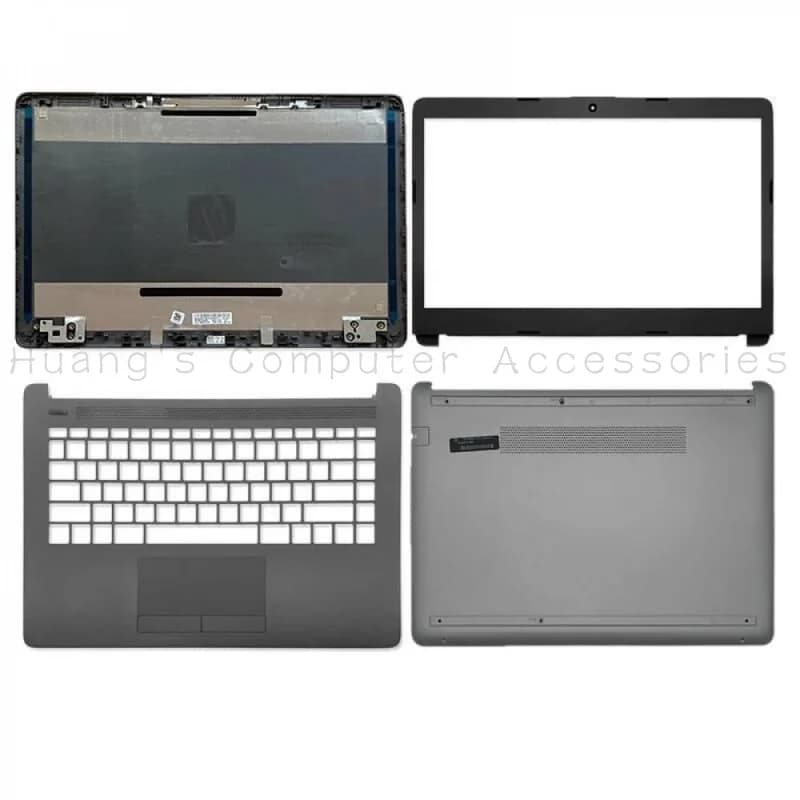 SS+LCD Back Cover Palmrest & Screen Hinges For HP 14-CF DF DK DP 14S-CR CF 240 245 G8 Laptop Replacement Parts