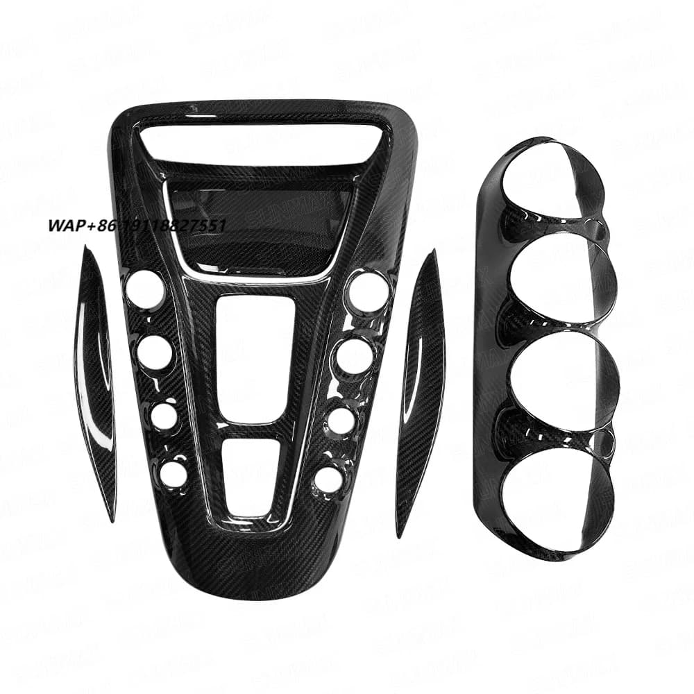 Per GT GTR GTS 2016-2018 Kit di Rivestimento in Fibra di Carbonio per Cruscotto, Bocchette dell'Aria, Pannello Centrale e Vano Portaoggetti