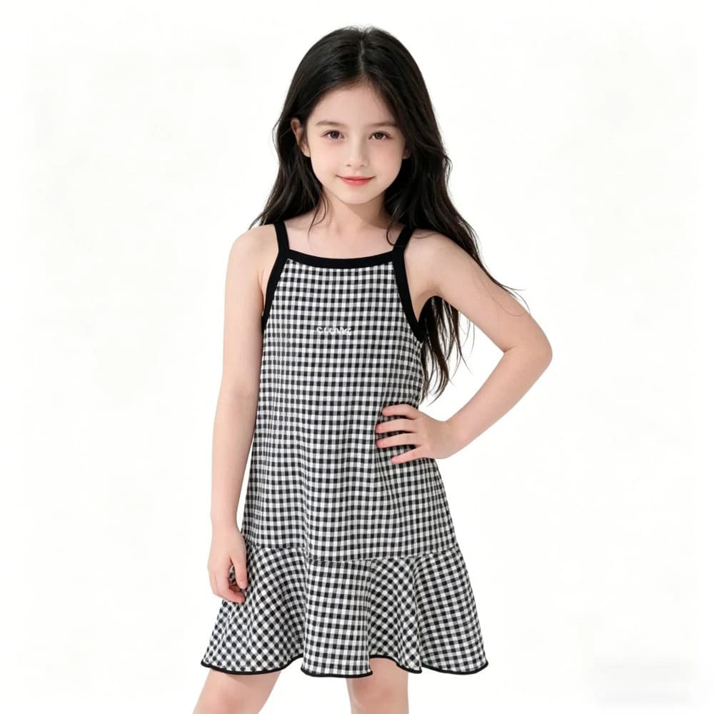 Camicia da notte morbida per ragazze, traspirante, senza maniche, con stampa a cuori/a pois/a righe, per bambini